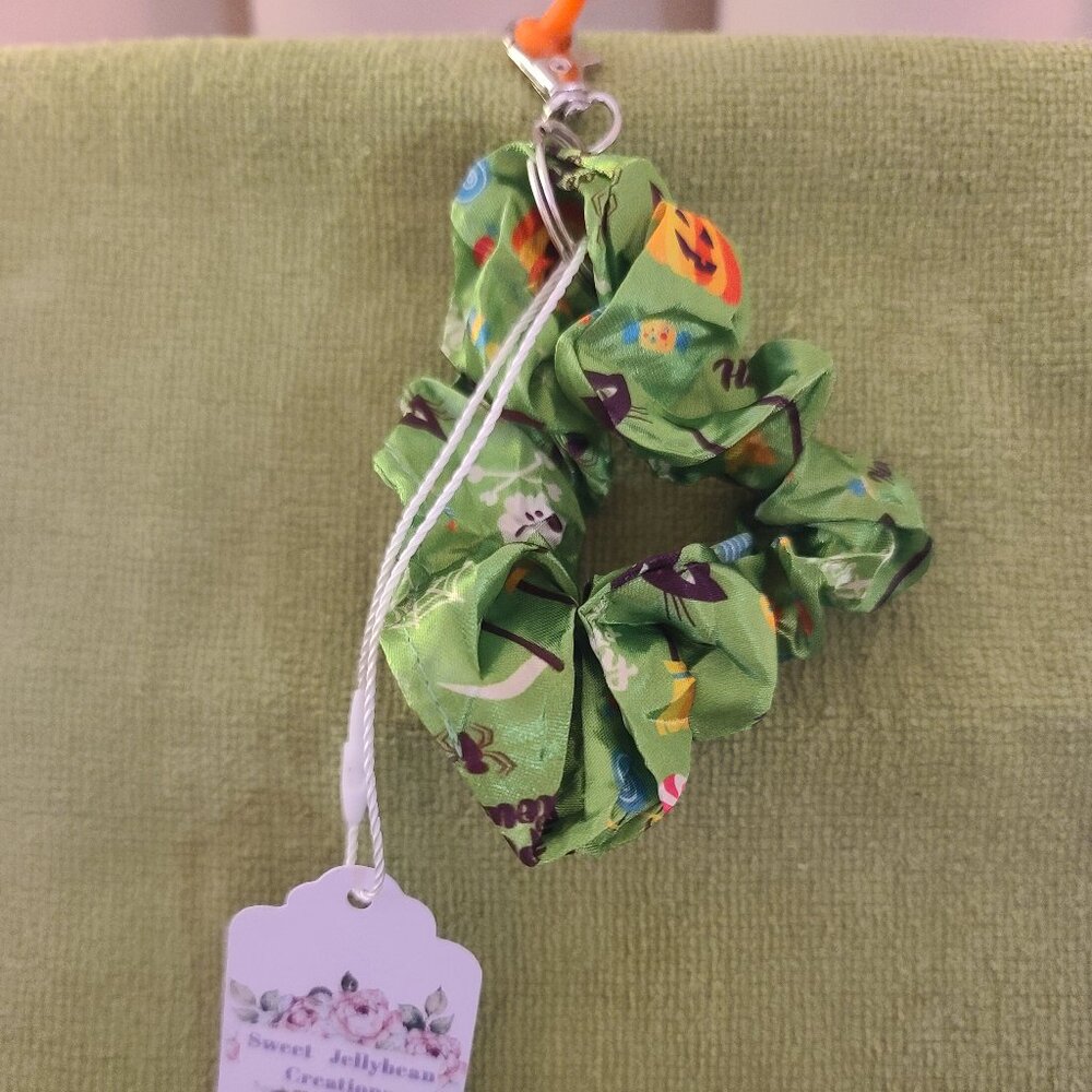 Scrunchie Halloween Themed Wristlet Keyring